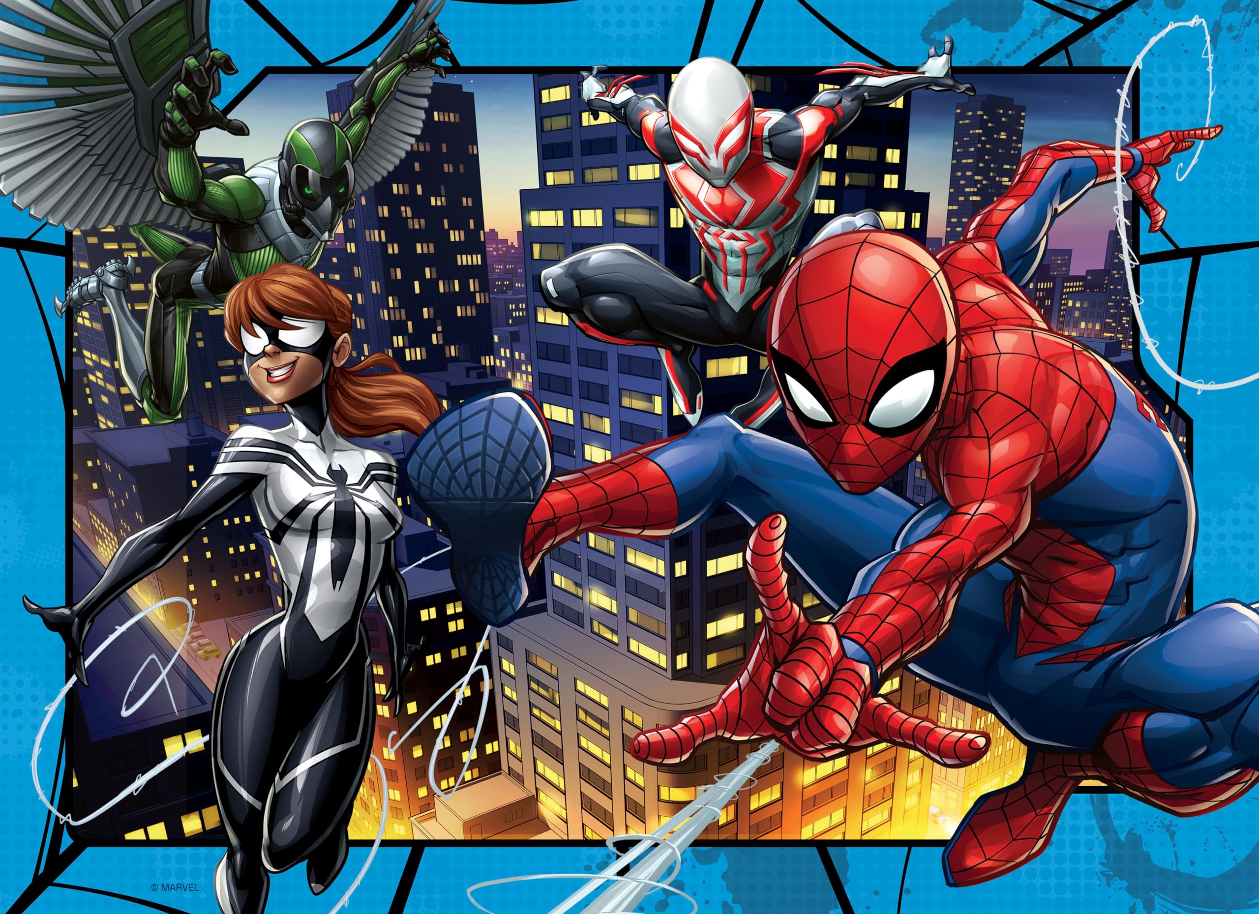 Ravensburger - Puzzle Marvel Spiderman | Puzzle 9 Anni | Puzzle 300 Pezzi Bambini Da Pavimento 49x36cm | Puzzle 9 Anni | Regalo Puzzle Bambina 9 Anni | Idea Regalo Bambini | Spiderman Giocattolo