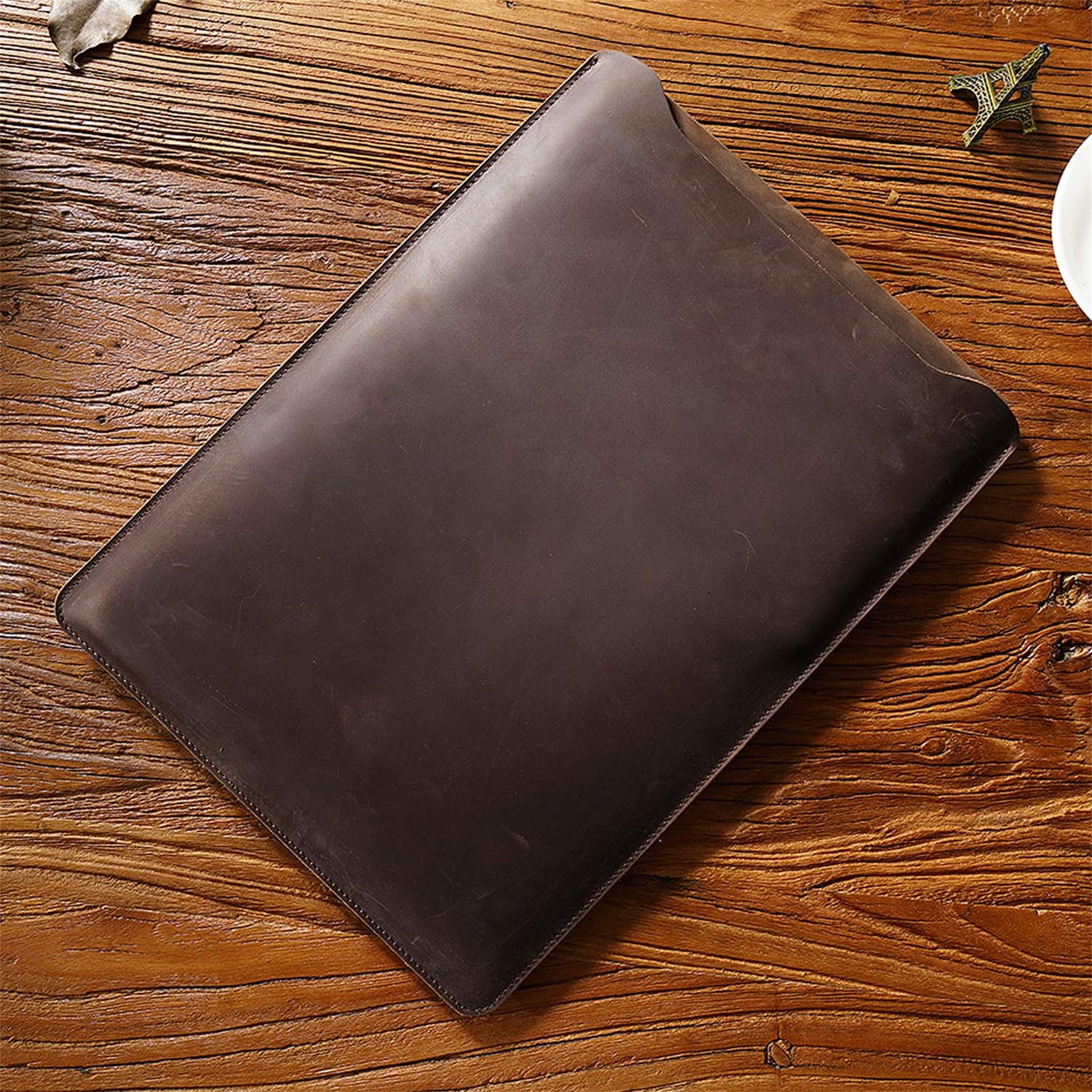 Laptophülle aus echtem Leder für MacBook Pro & Air Fits12, 13, 14 Zoll, Vintage Leder Tablet Innentasche