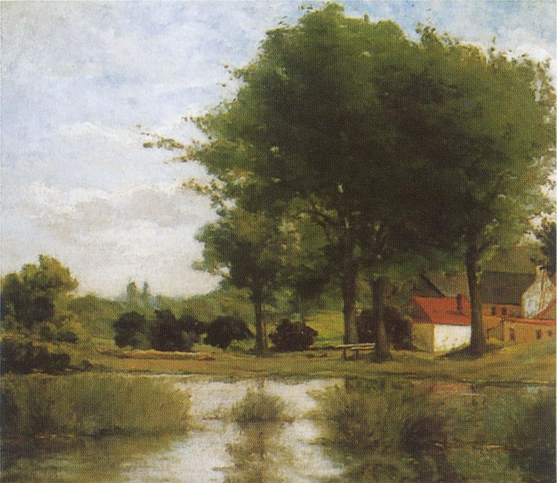 ARTXLXXBN Famous Painting Canvas Artwork Graffiti Print Landscape in Autumn by Paul Gauguin Portrait Canvas Image for Home Decor 60x90cm