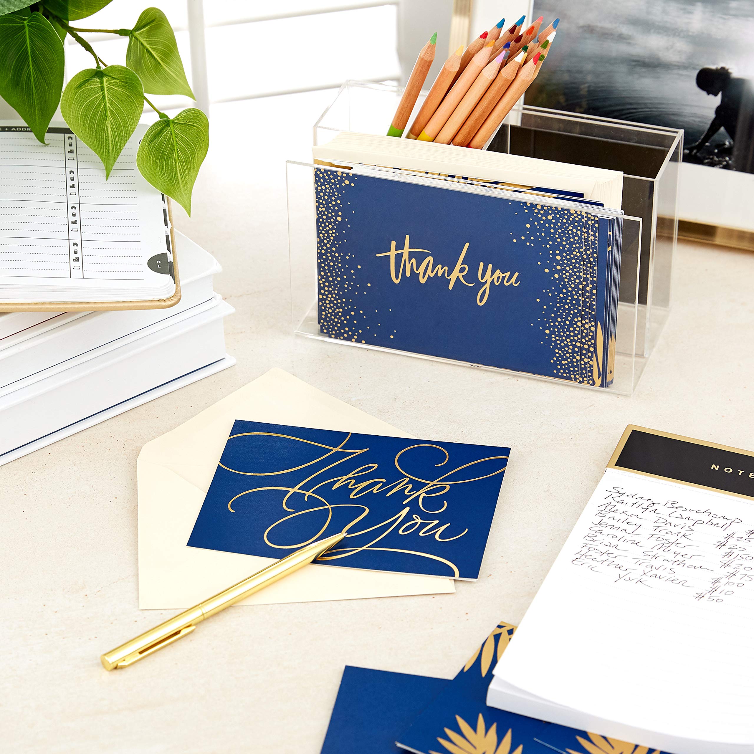 Hallmark Thank You Cards Assortment, Gold and Navy (120 Thank You Notes  with Envelopes for Wedding, Bridal Shower, Baby Shower, Business, Graduation)  – BigaMart, image size:2560x2560