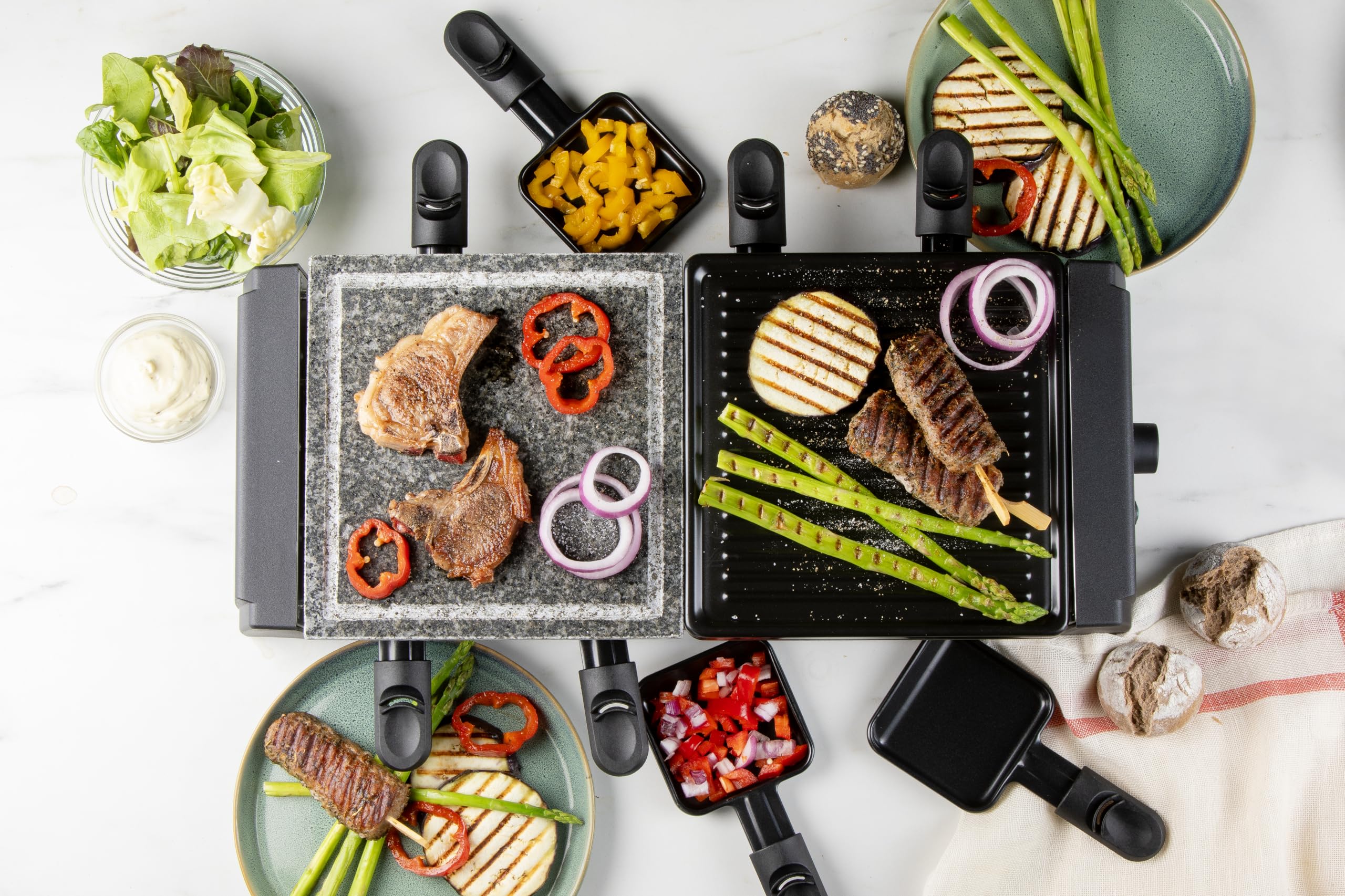 DOMO DO9190G grill raclette/kamienny, tworzywo sztuczne, 8