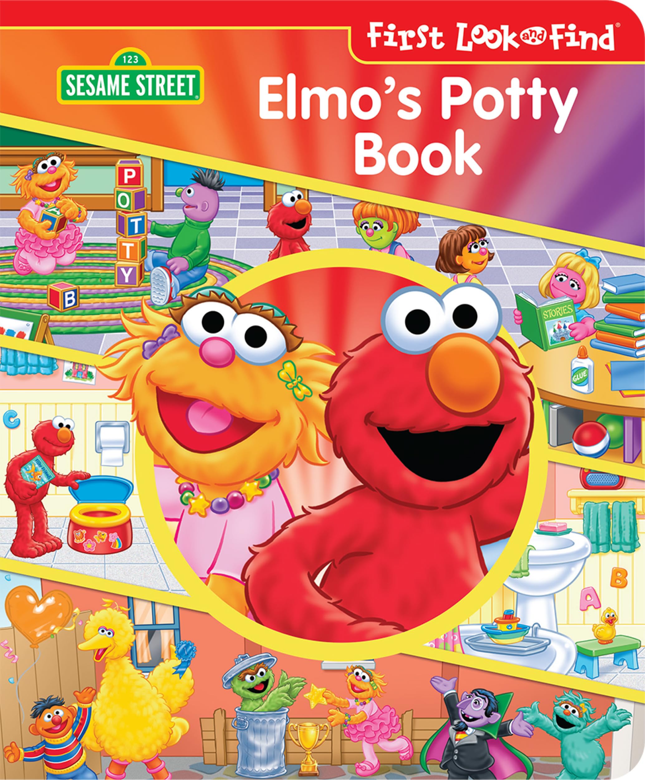 Sesame Street - Elmo's Potty Book First Look and Find Activity Book and Elmo Plush Gift Set - PI Kids - Image 4
