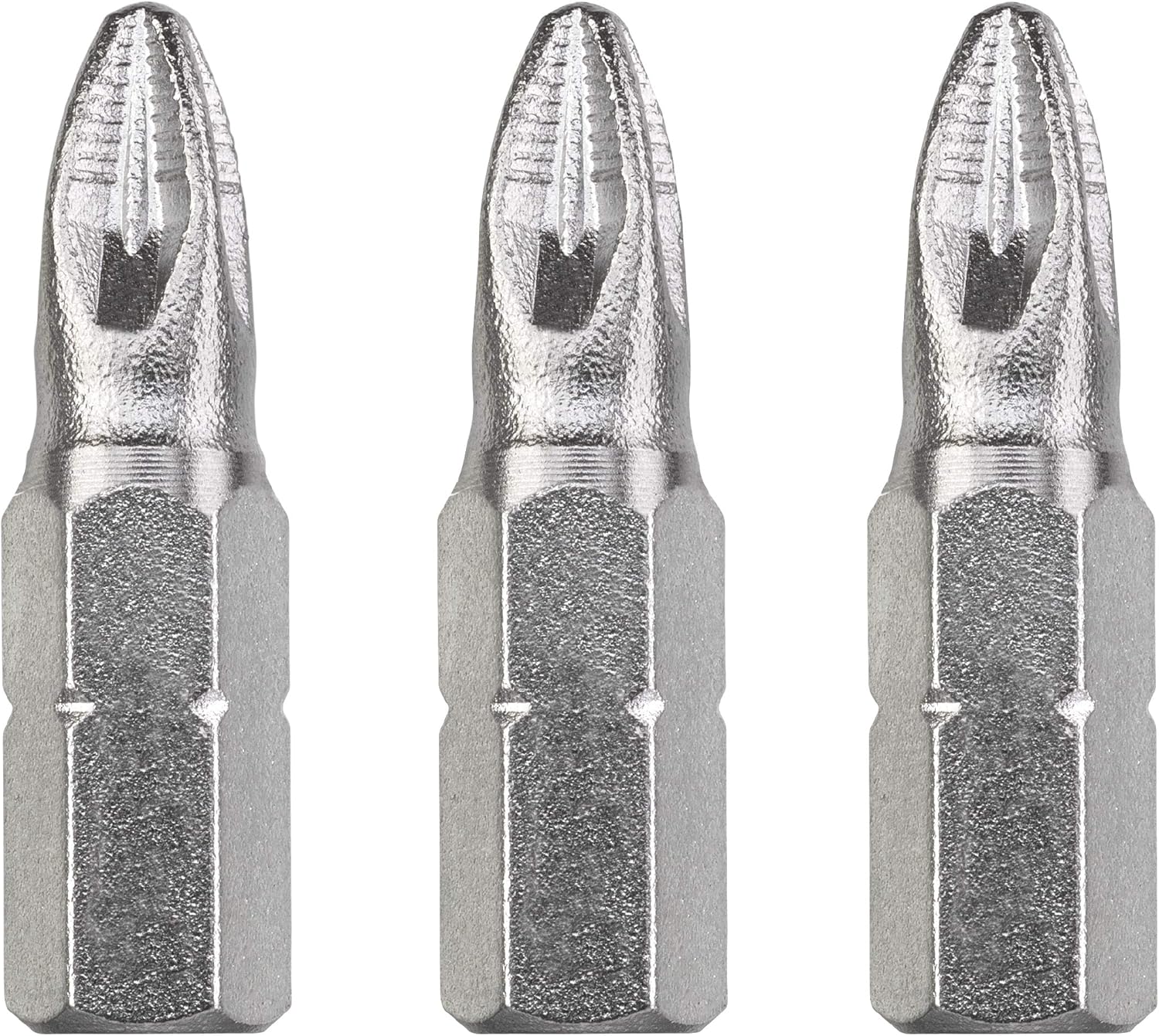 kwb 3 x 25mm PZ1 Industrial Steel Bits, 1/4 Inch Hex Shank, Screwdriver Set