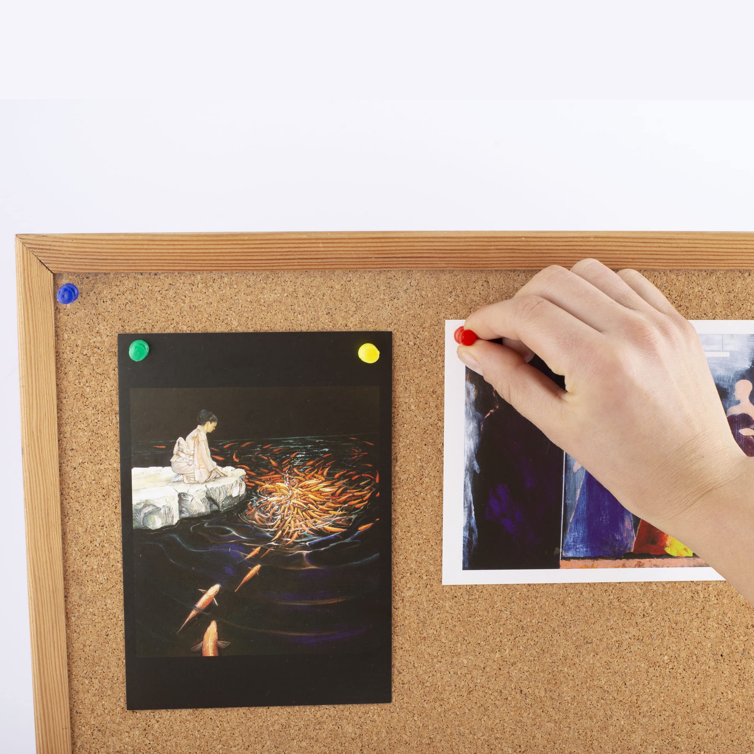 D.RECT Pin Board Tacks for Cork Boards Packaging 100 Pieces Dispenser 10 Packs, Mix Colour - Image 3