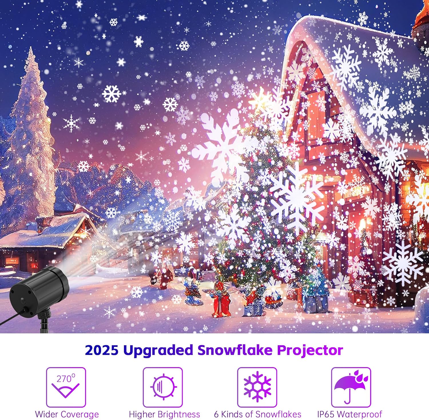 Features of the GUSODOR Snowflake Projector