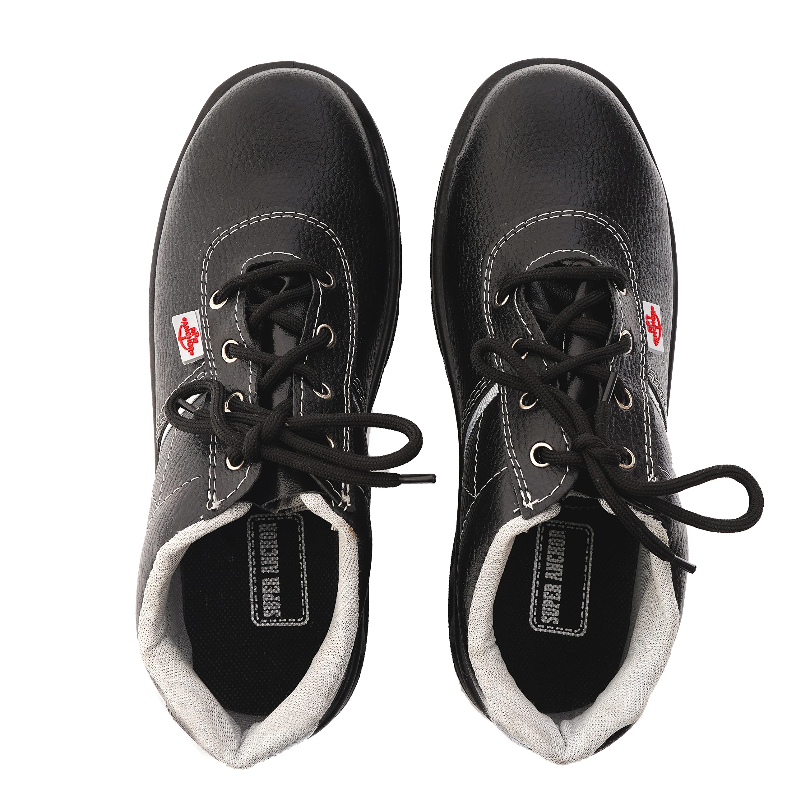 valorous Steel Toe Super Anchor Safety Shoe PU Sole Double Density for Men Industrial Color-Black Size