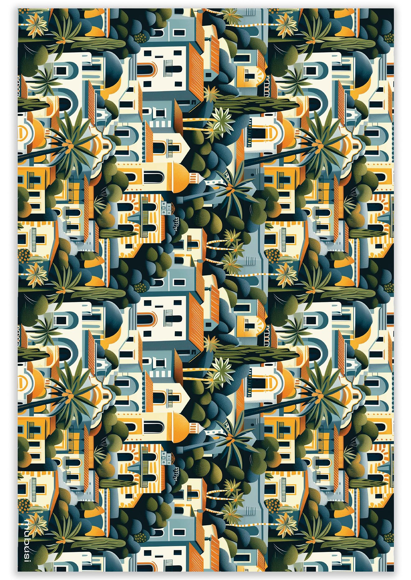 Tapis en vinyle Sicile 60x90 cm multicolore pour cuisine et salon