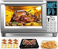 NuWave Bravo XL Air Fryer Toaster Smart Oven: 12-in-1 Convection, 30QT Capacity, 50-500°F Controls, Top/Bottom Heat Adjust