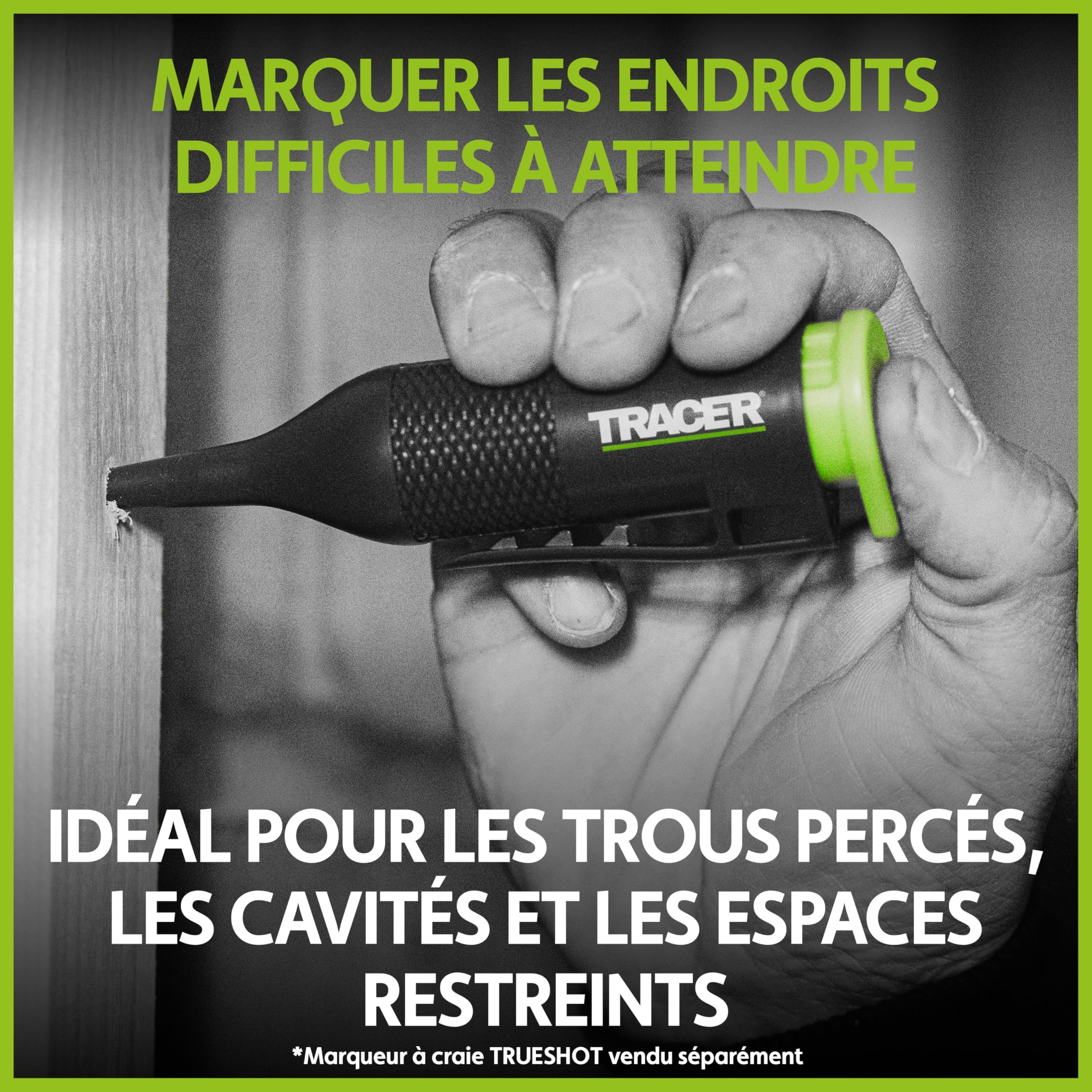 TRACER Carpenters Square Outil de marquage de menuiserie 300 mm Essayez l'équerre avec 2 jeux de lignes d'angle