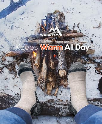 Thermal Merino Wool Socks for Men, 3 Pairs Premium Hiking Socks, Multi Performance Walking Socks, Comfortable Newest Ski Socks for Outdoor Activities