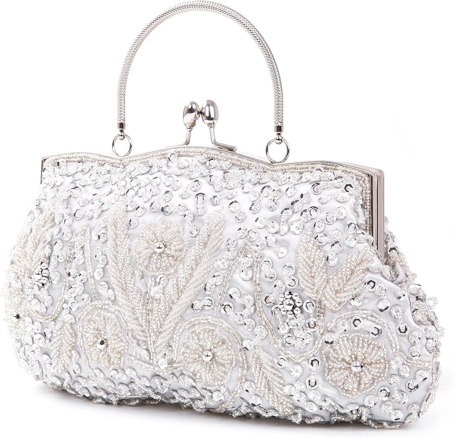 Women's Evening Handbags Vintage Beaded Sequin Design Clutch Purse for Wedding