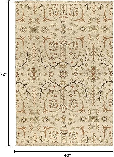 Miniatura 2 de Mark&Day - Alfombras de lana, 4 x 6, Hawes, alfombra tradicional bronceada, alfombra beige para sala de estar, dormitorio o cocina (4 x 6 pies)