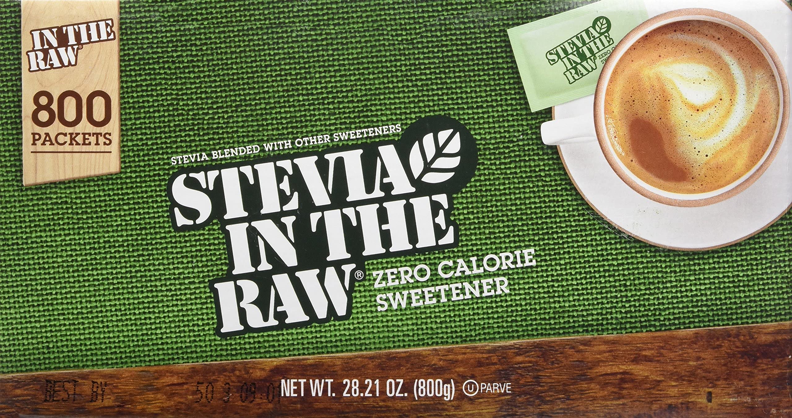 Stevia In den Raw Zero Calorie Süßstoff-Portionspackungen, 800 Stück, limitierte Auflage