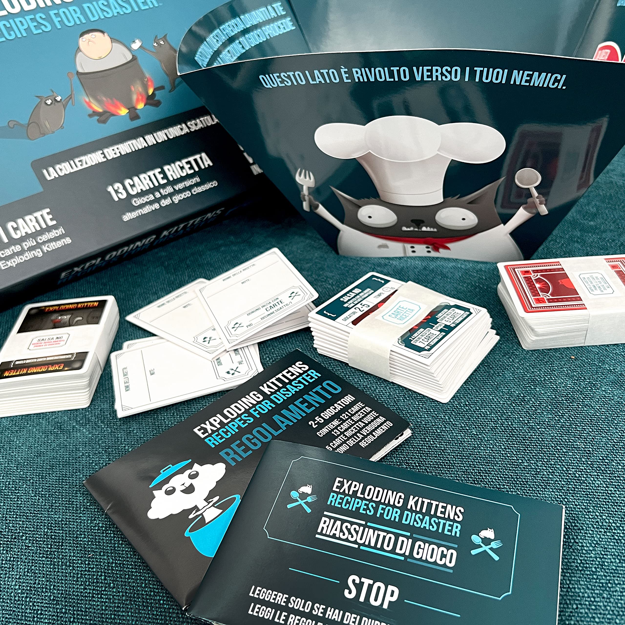 Exploding Kittens - Recipes for Disaster, gioco da tavolo, party game, 2-5 giocatori, a partire dai 7 anni, edizione italiana