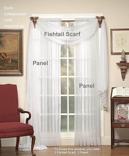 Vista 41 de Today's Curtain - Cortina Emelia de gasa original, panel de 84 pulgadas, negro, 60 pulgadas de ancho x 84 pulgadas de largo