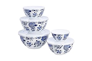 Pioneer Woman Nesting Melamine Mixing Bowls with Lids