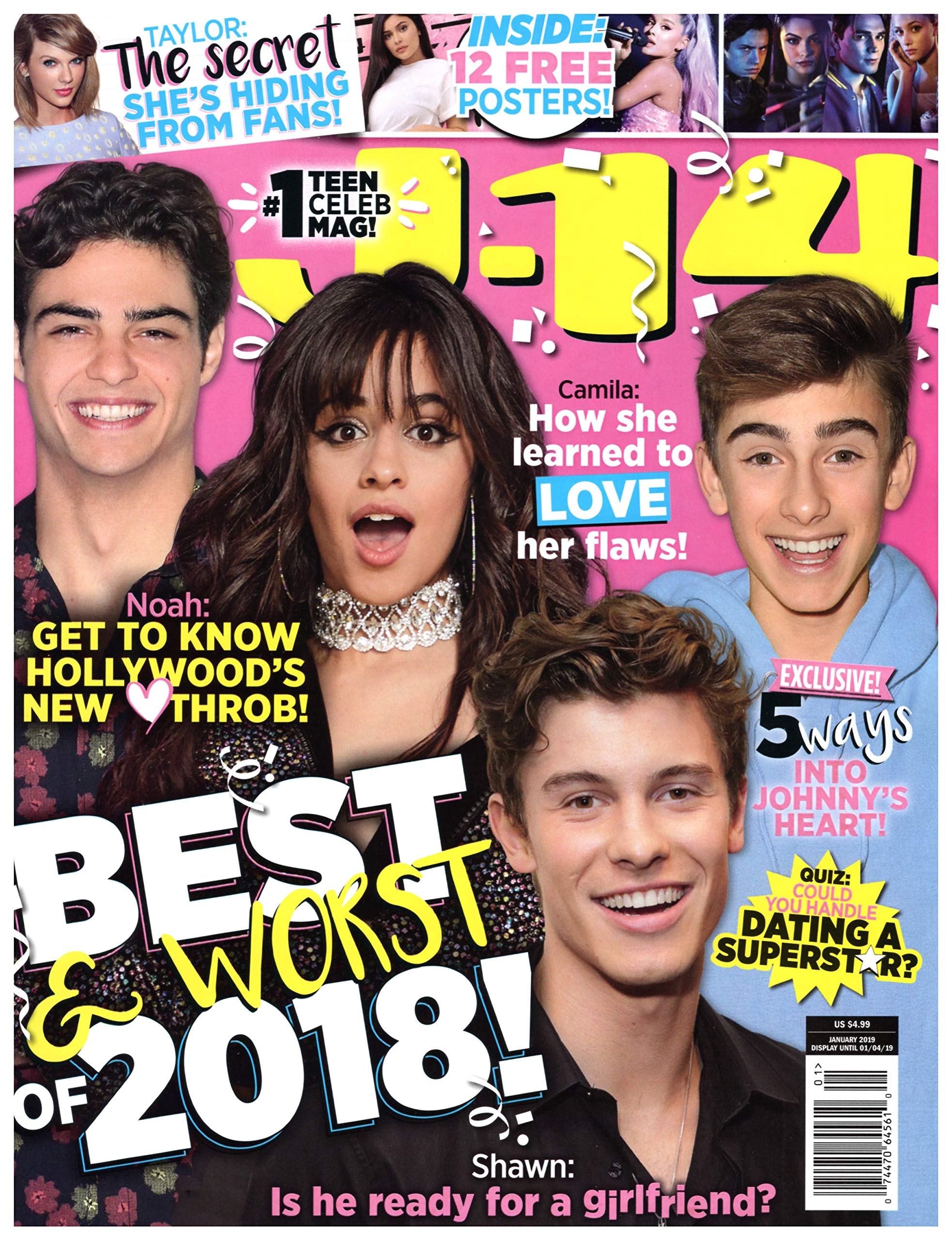J-14 Magazine January 2019 w/ 6 Mega Posters: BTS Kylie Jenner Johnny Orlando Riverdale Ariana Grande JoJo Siwa Single Issue Magazine