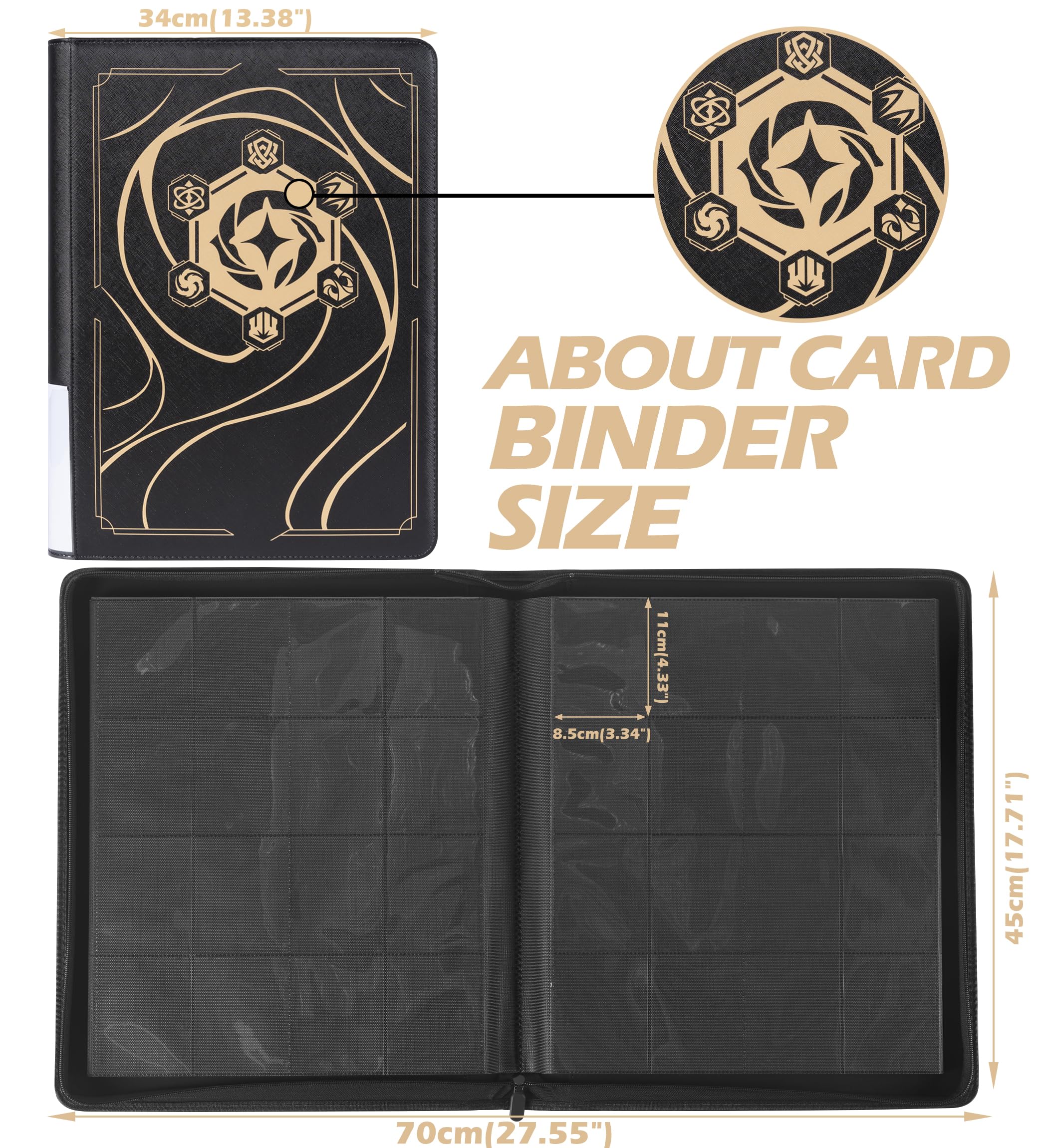 lorcana card binders Amazon.com: Binder for Lorcana Cards, Premium 16 Pocket Trading Card Album  with Sleeves Compatible with 1024 Lorcana Cards, Tokens and Rules sheet