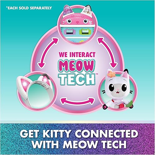 Vista 8 de Gabby's Dollhouse: The Movie, Meow-Mazing - Casa de muñecas interactiva, 7 habitaciones, ojos de pantalla LCD, figuras, sonido FX, juguetes