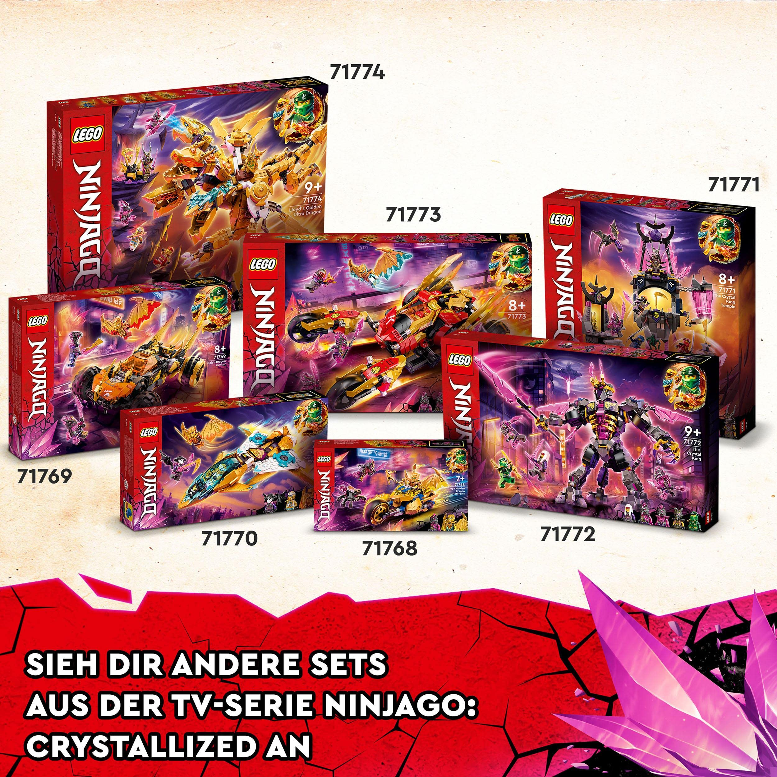 LEGO 71770 Ninjago Zanes Golddrachen Jet Set mit Spielzeug Flugzeug und Cole und Zane Minifiguren, tolles Geschenk zum Geburtstag für Kinder ab 7 Jahre, Mehrfarbig