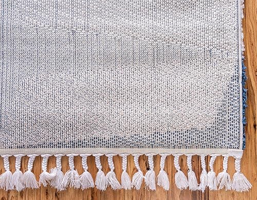 Miniatura 8 de Unique Loom Hygge Shag Collection - Alfombra moderna de inspiración marroquí, diseño geométrico, felpa y acogedora (8 pies x 10 pies, rectangular,