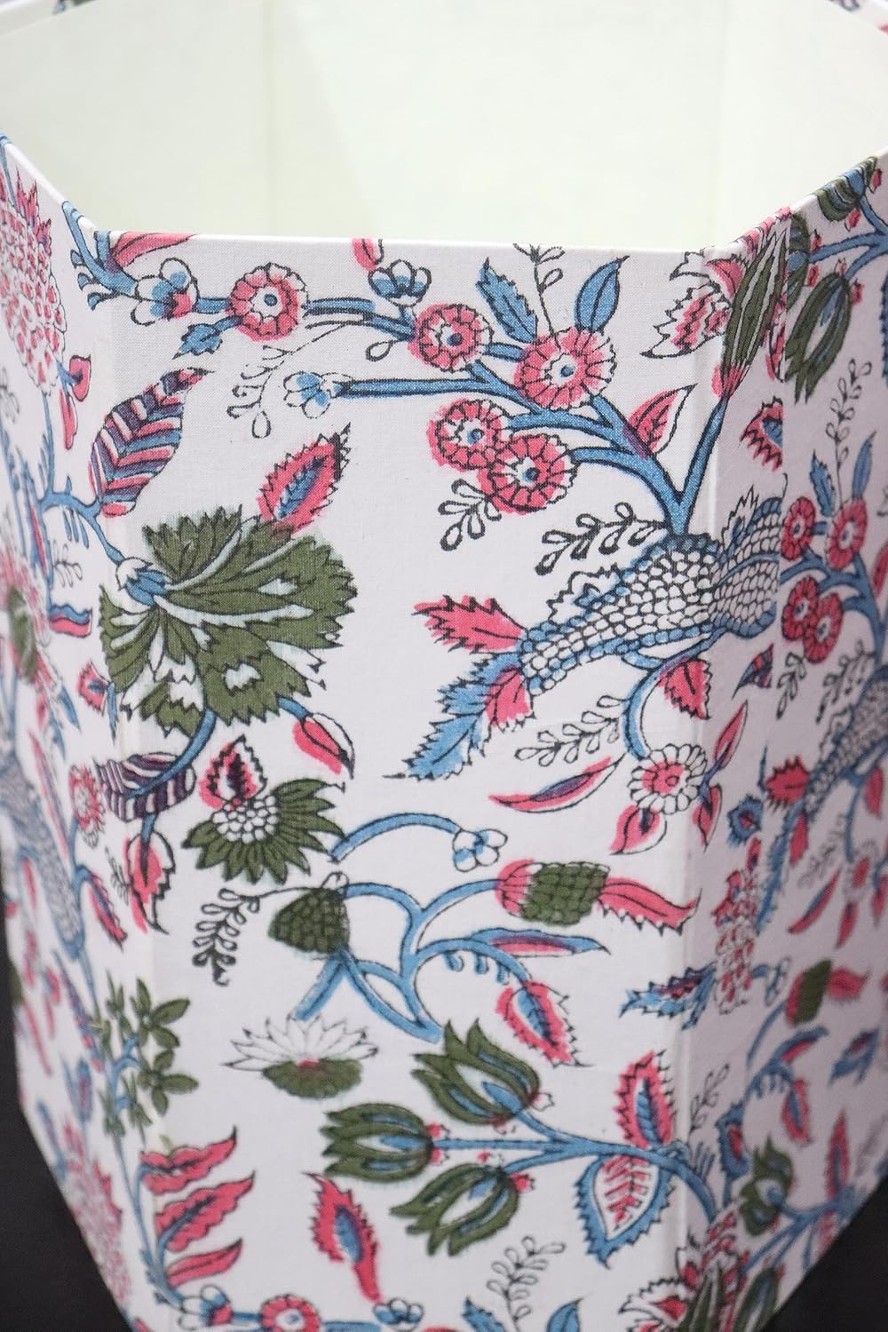 Christmas Decorative Hand Block Printed Waste Basket/Trash Can/Garbage Can/Card Board Trash Can Housewarming Gift (Multicolor)