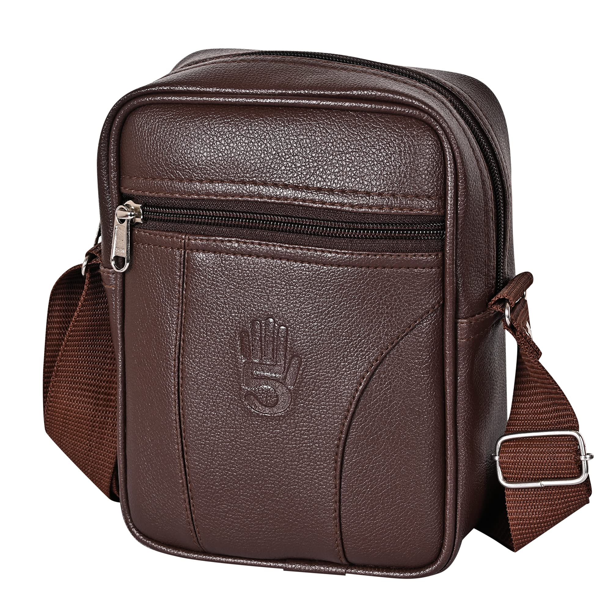hi5 Leather mens sling bag small size for travel | crossbody chest bags for women side bag for men stylish passport holder sling cash bags for men Gift item Birthday-image-49