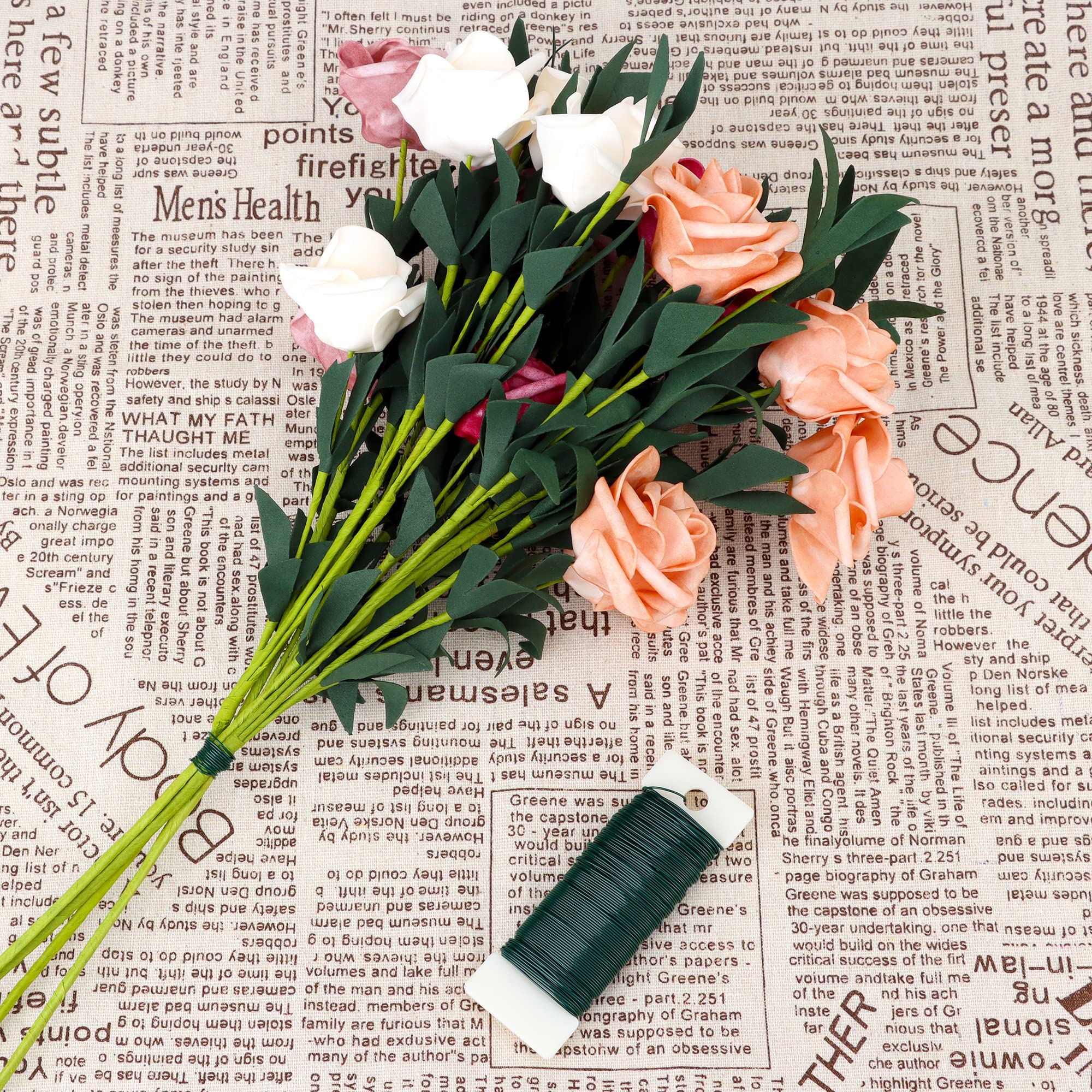 Fil Floral Flexible De Calibre 22  30 M  Pour Travaux Manuels Et Projets De Bricolage