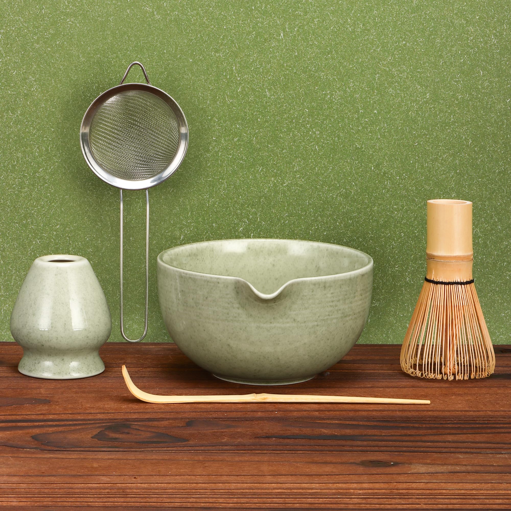 DiDiBirDi Matcha Tea Set 5 Pcs,Matcha Whisk Set,Japanese Matcha Traditional Starter Set,Matcha Bowl,Matcha Whisk (Chasen) - Image 2