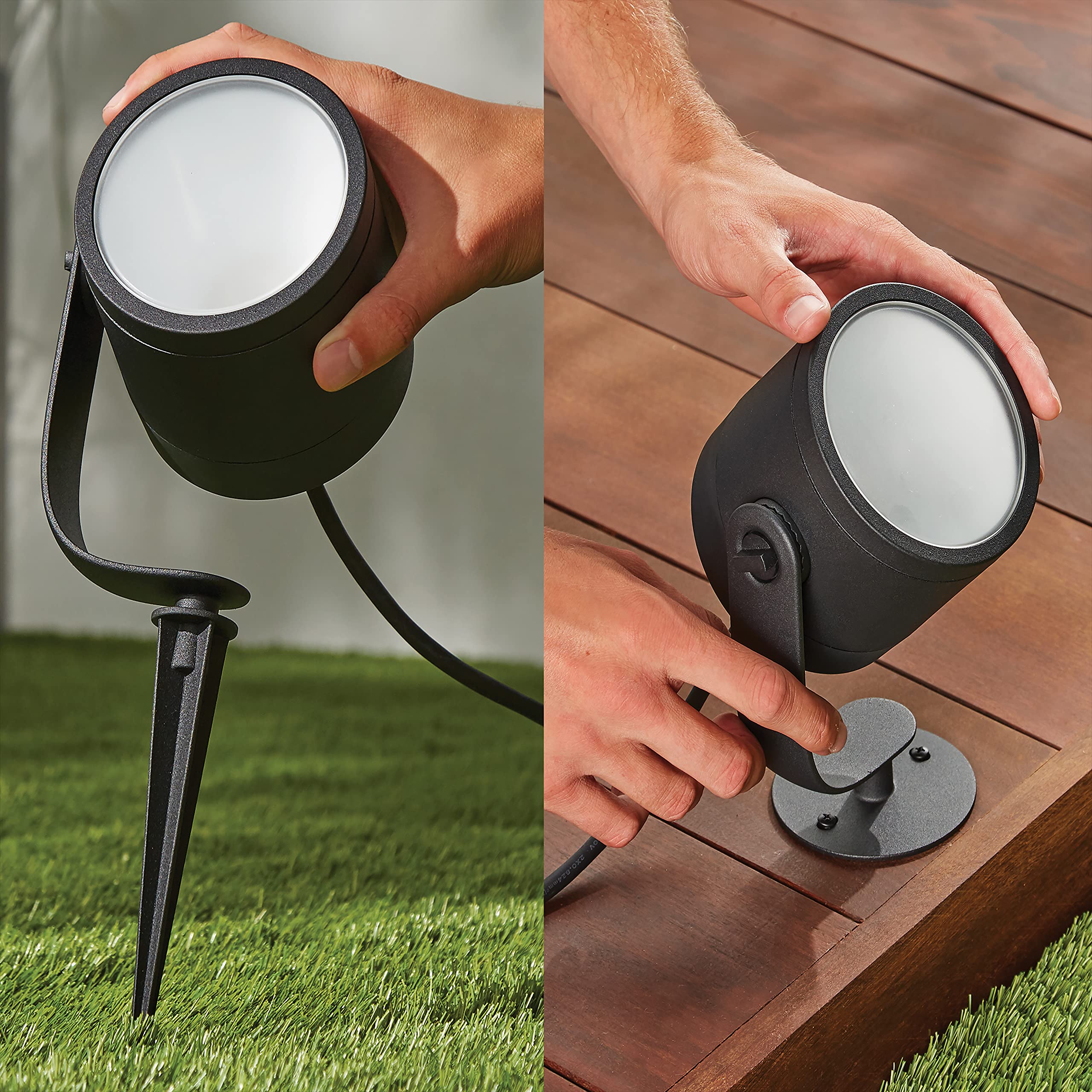 Philips Hue Lily XL Basis Set 3 Gartenstrahler Anthrazit Weißes Farbiges Licht Hue White Color Ambiance
