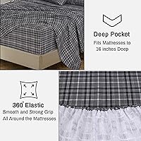 Vista 31 de RUVANTI Flannel Sheets Twin Size - 100% Cotton Double Brushed Twin Sheets Set, Deep Pockets 16 Inches, All Seasons Breathable & Extra Soft Bed Bali