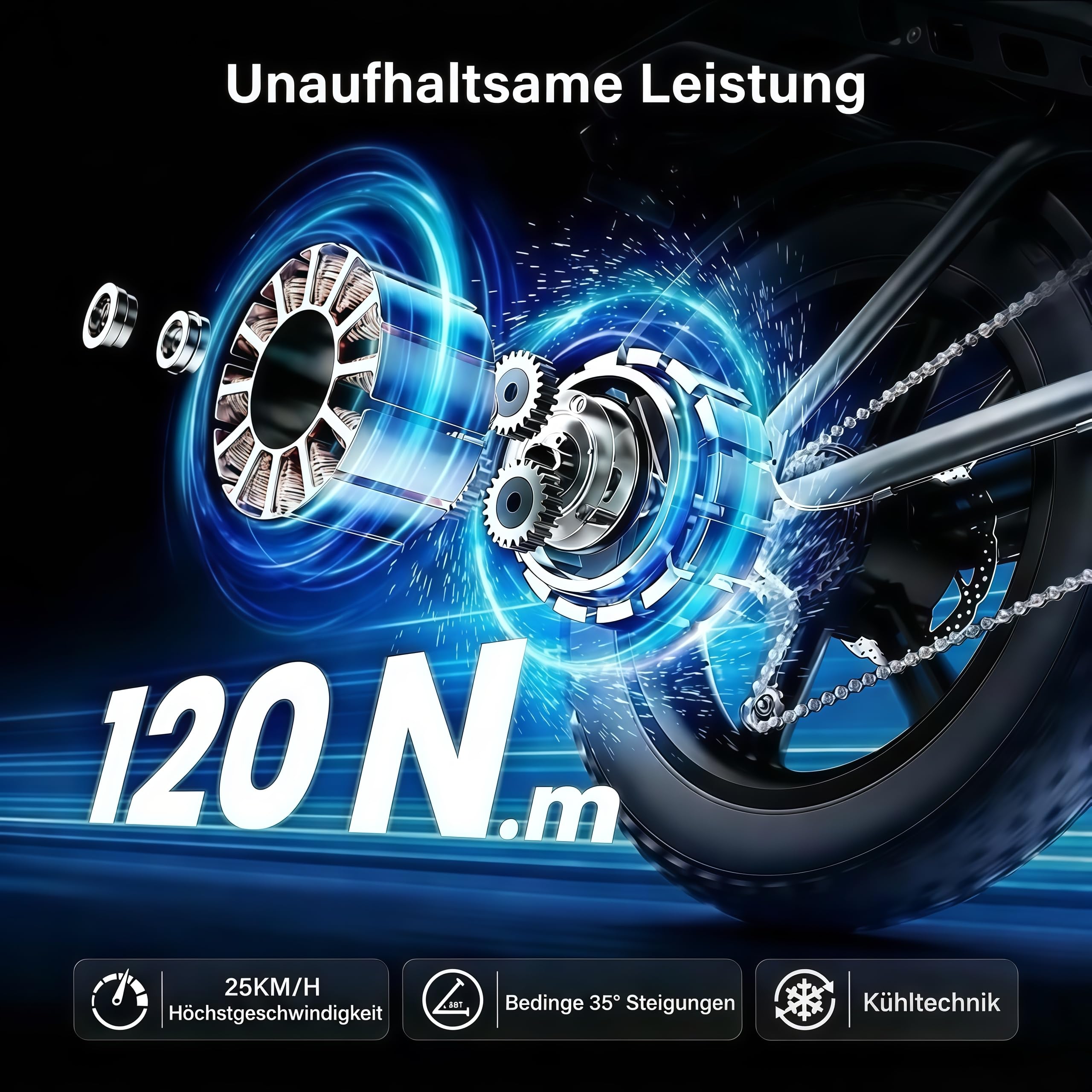DEEPOWER QS7 E-Bike Für Erwachsene, 48V 20Ah/35Ah/60Ah Herausnehmbarer Akku, Bis Zu 110-250KM Reichweite, 20 Zoll Fat Tire E-Bike, Vollfederung, Shimano 7-Gang, All-Terrain Elektrofahrrad