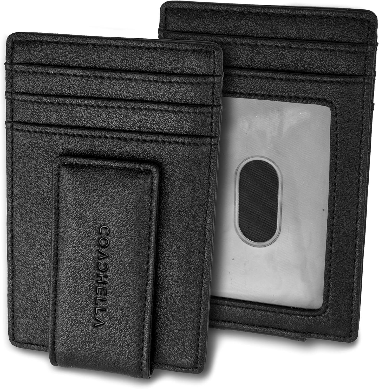 COACHELLA Leather Mens Money Clip and Credit Card Holder