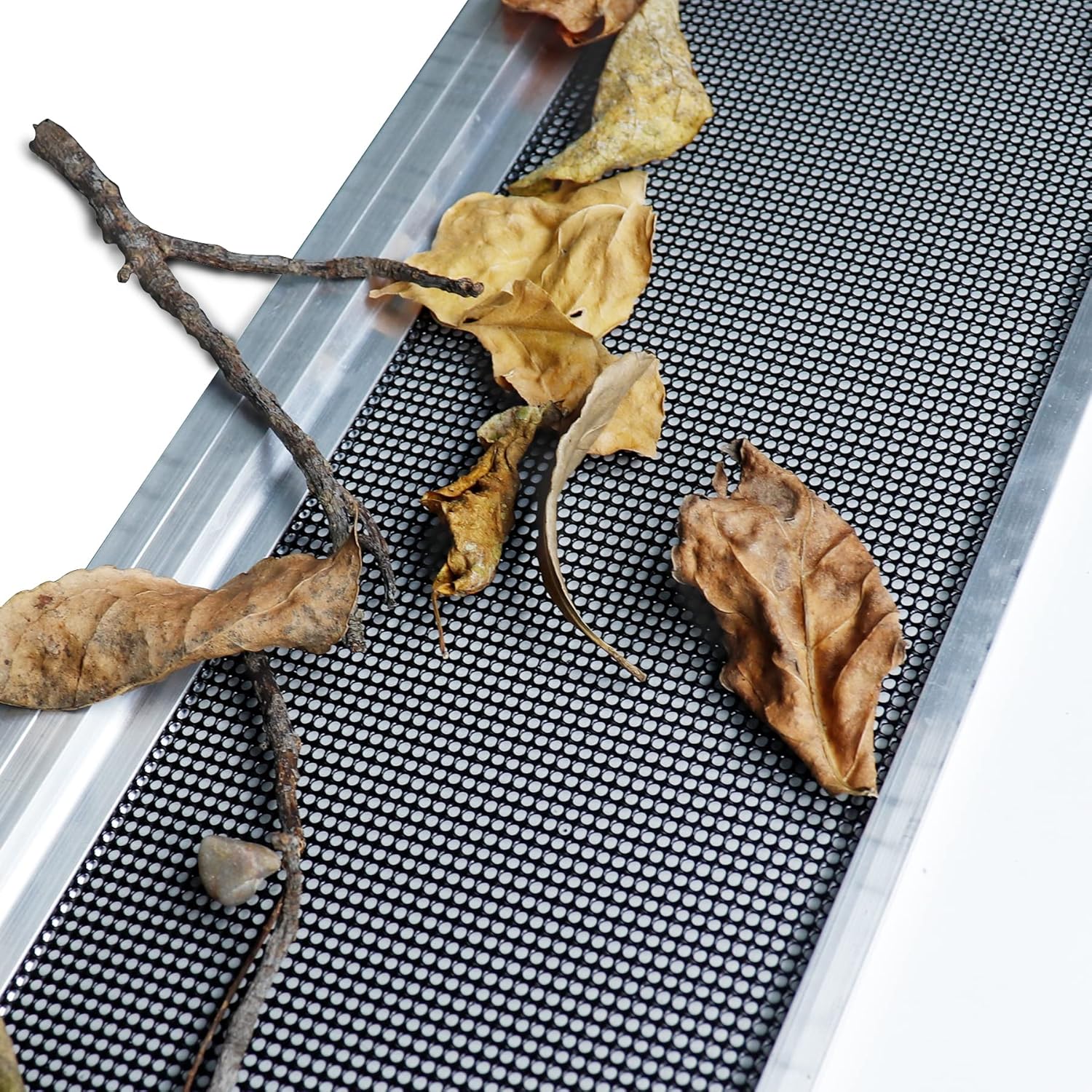 Flehomo Gutter Guard, 5 Inch Stainless Steel Micro Mesh Gutter Covers