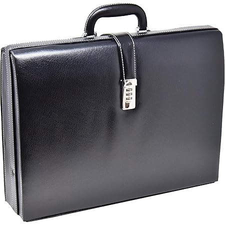 Executive Classic Attache Briefcase Organiser Bag Combination lock HOL9196 Black