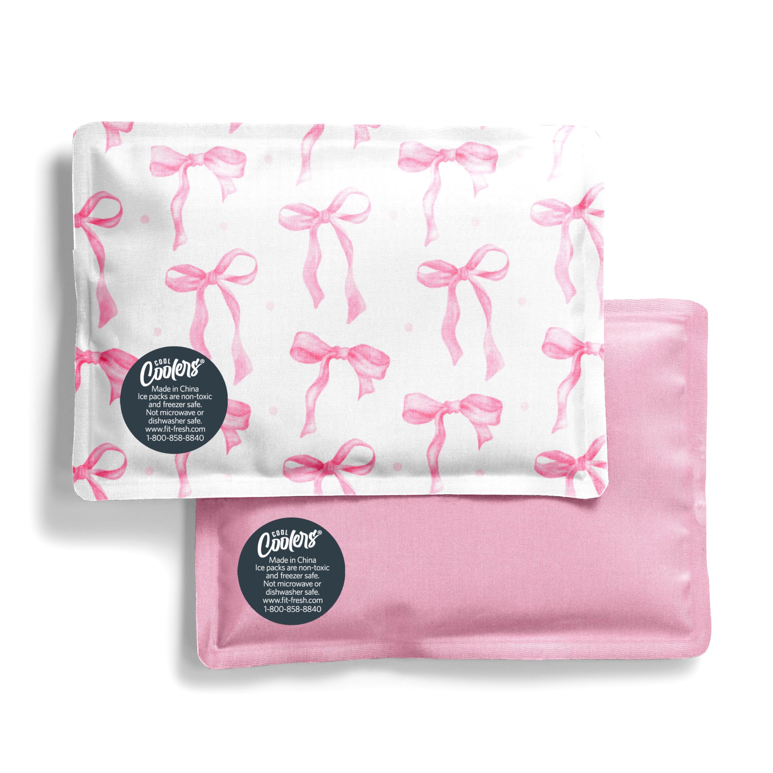 Fit & Fresh Cool Coolers 2 Pack Soft Ice for Lunch Bags, Flexible Stretch Nylon, Durable, Reusable Lunch Box Ice Packs, Soft Ice, Reusable Freezer