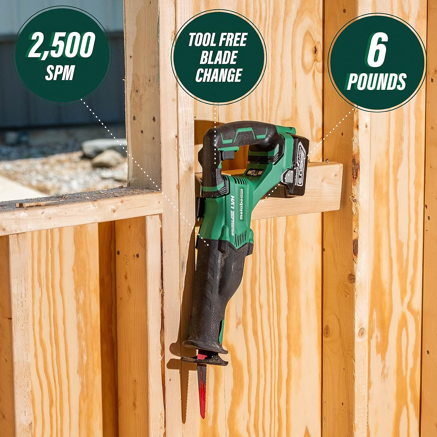 Metabo HPT 18V/36V MultiVolt 5-Piece Cordless Tool Combo Kit | Hammer Drill | Triple Hammer Impact Driver | Circular Saw | Reciprocating Saw | Work Light | KC18DBFL2QD, Green - - 