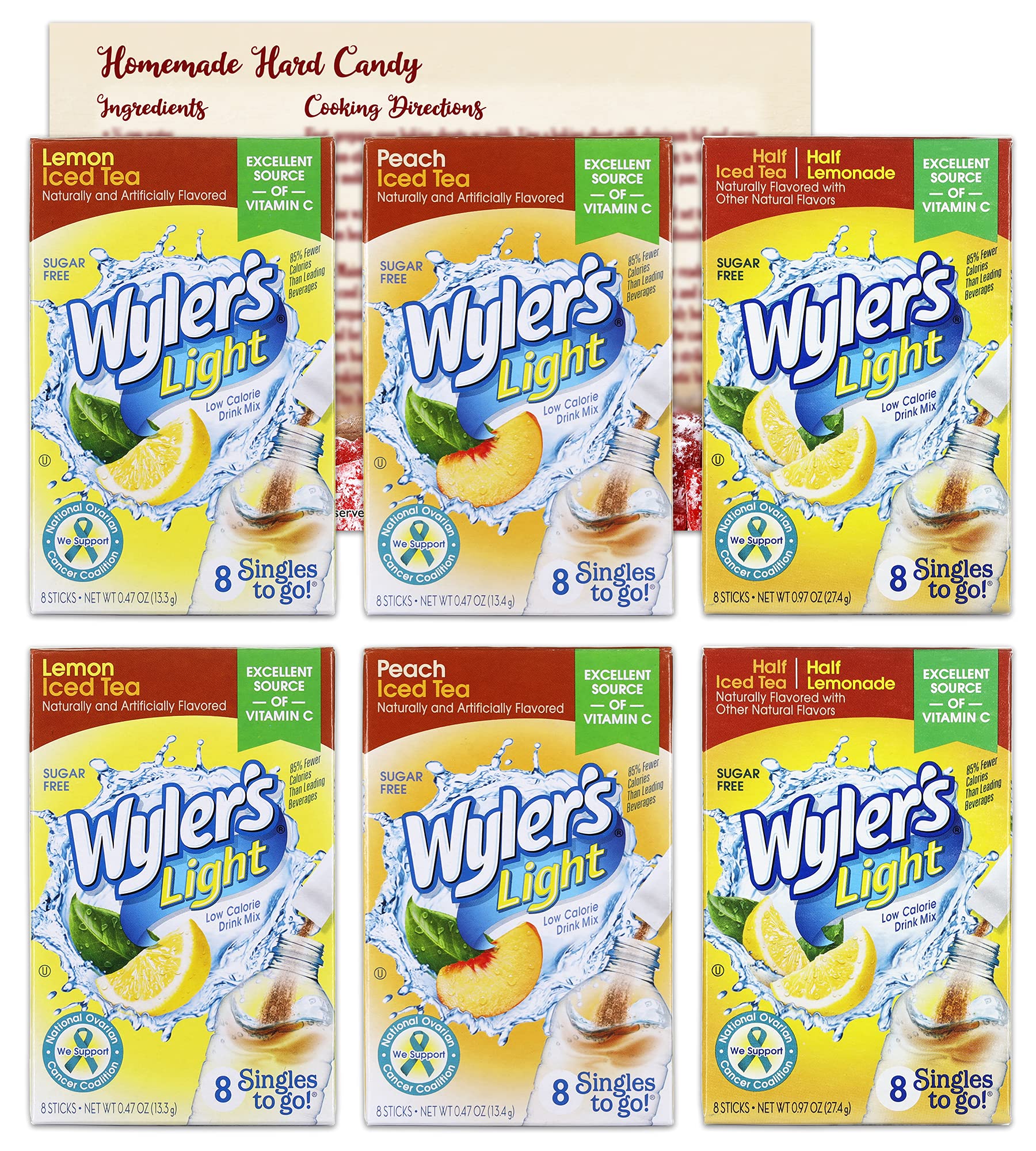 Wyler's Light Singles to Go Powder Packets, Water Drink Mix, Variety Pack, Pink, Strawberry