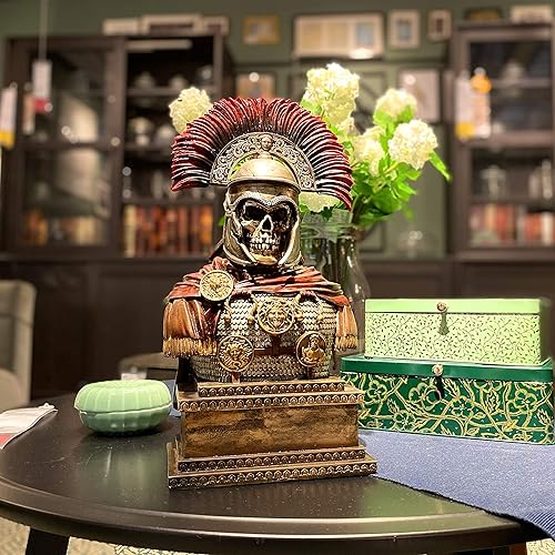 Miniatura 9 de LOOYAR Escultura de resina de soldado centurión del imperio romano de la Legión de los muertos vivientes para la casa, sala de estar, porche,