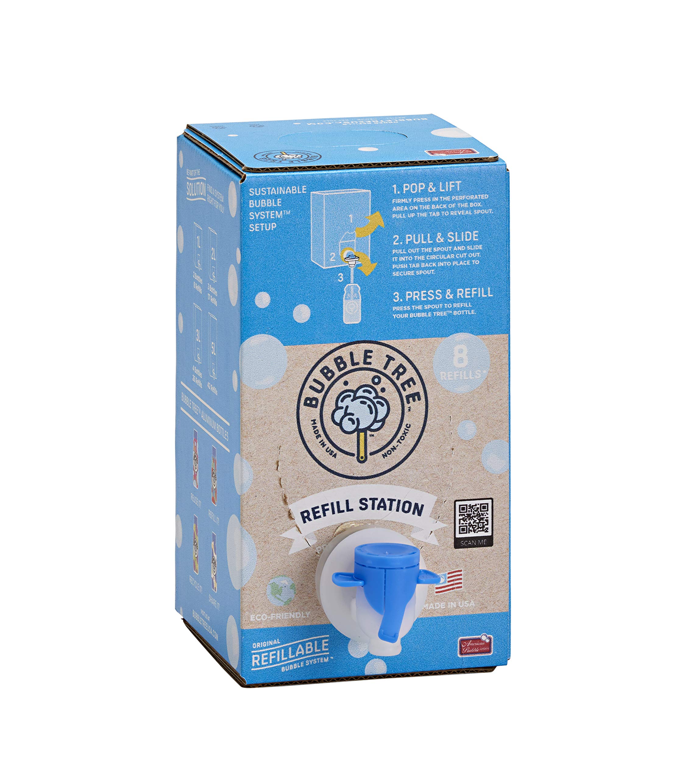 SUSTAINABLE BUBBLE TREE ORIGINAL REFILLABLE BUBBLE SOLUTION SYSTEM™ Made in The USA (1 Liter)