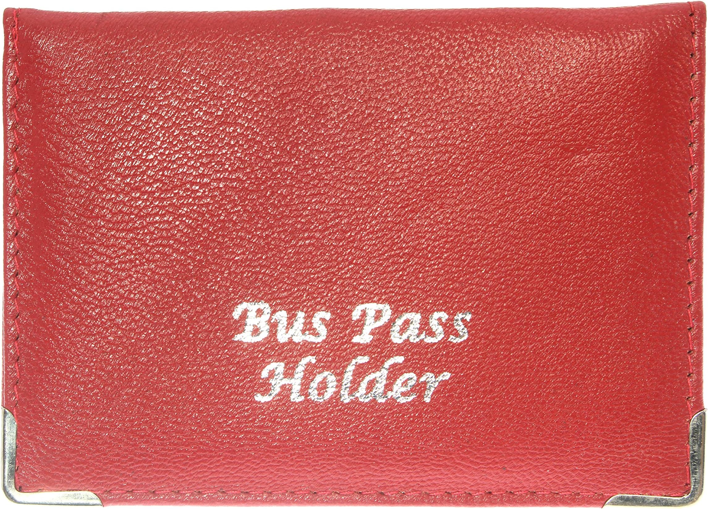 benerini Real Soft Leather Coloured Bus Train Pass ID Oyster Travel Card Holder with Zip Up Coin Section
