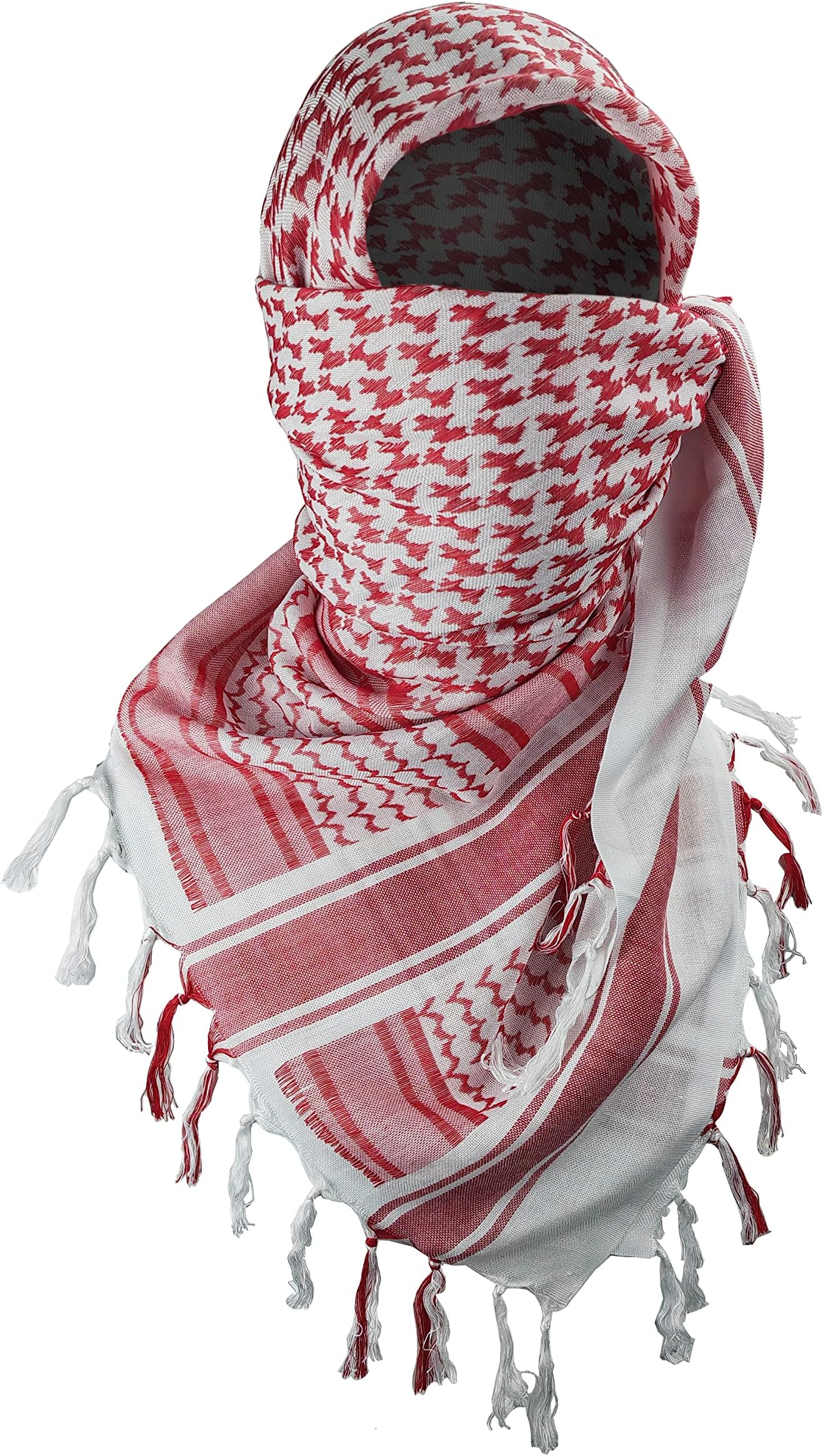 Military Shemagh Tactical Desert Scarf / 100% Cotton Keffiyeh Scarf Wrap for Men And Women