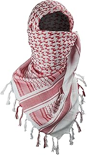 Luxns Military Shemagh Tactical Desert Scarf / 100% Cotton Keffiyeh Scarf Wrap for Men And Women