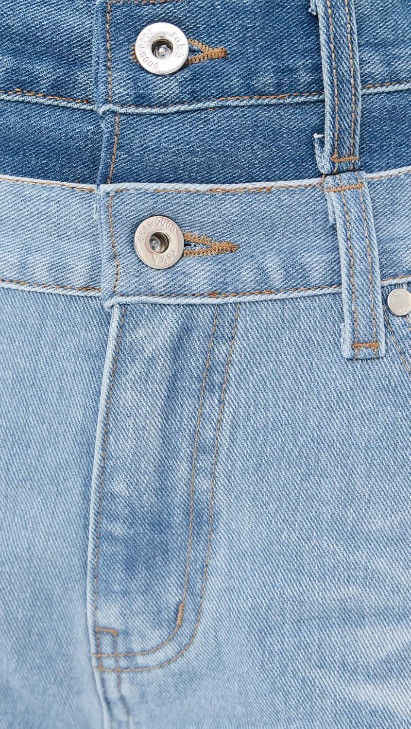 Women's Balloon Shaped Layered Denim Jeans - Image 6