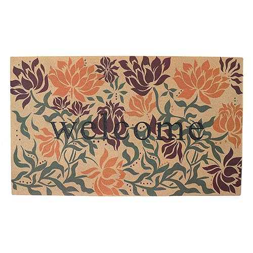 Recycled Rubber Doormat, Eco-Friendly Decorative Floor Mat, 18'' x 30'',