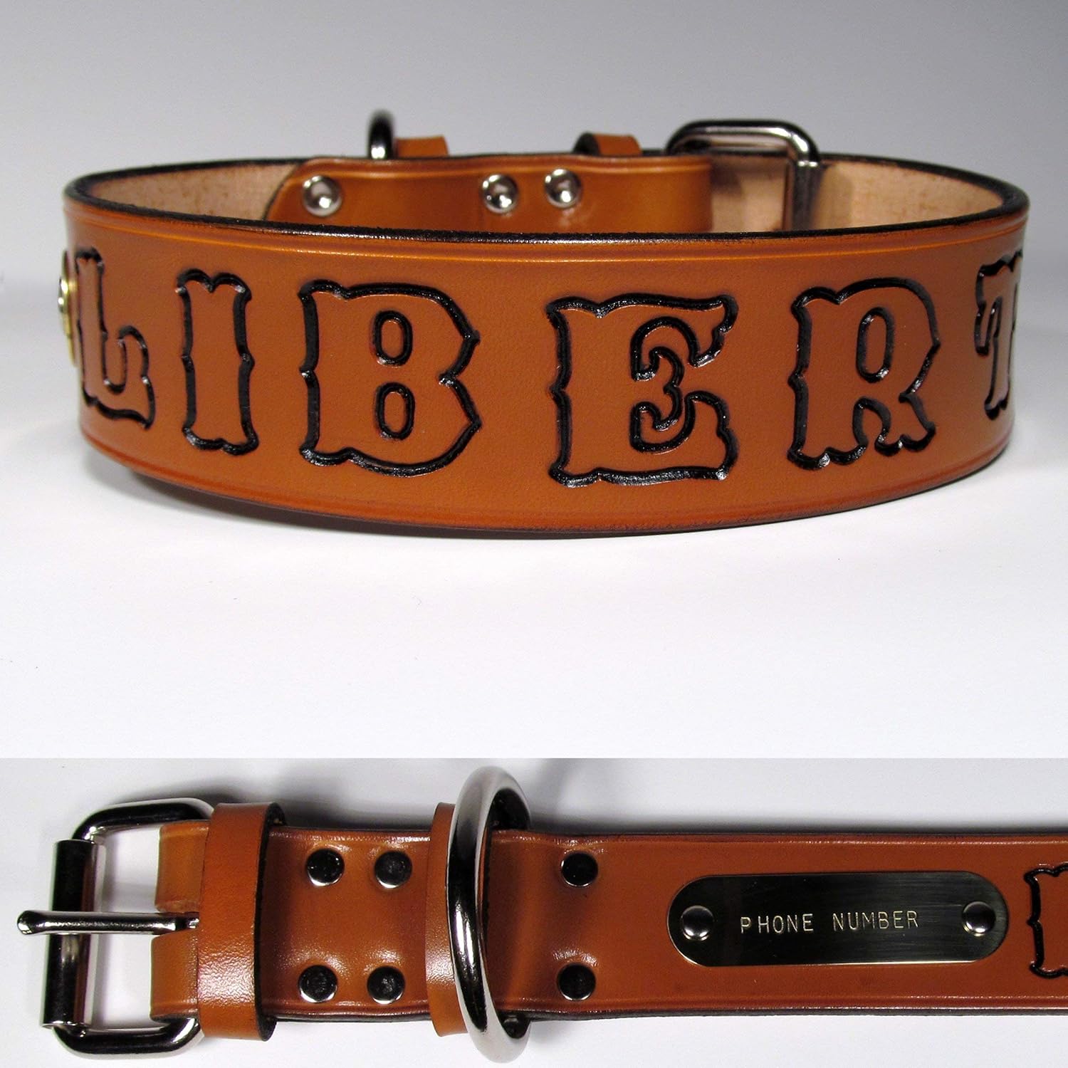 Haigler and Wallace Personalized 1 ½ inch Wide Light Brown