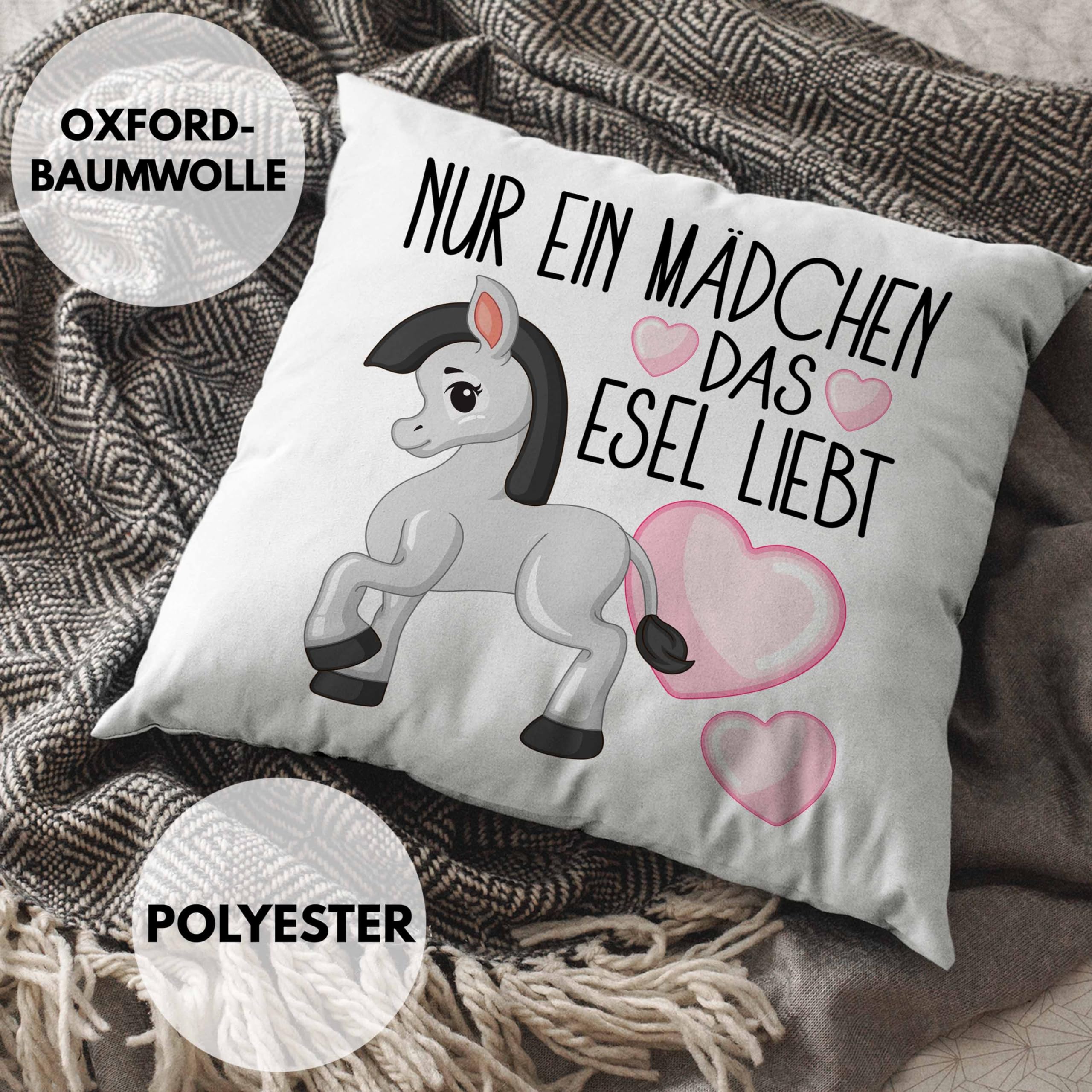 Trendation Esel-Tasse 'Nur Ein Mädchen, Das Esel Liebt' - Lustig, Spülmaschinenfest