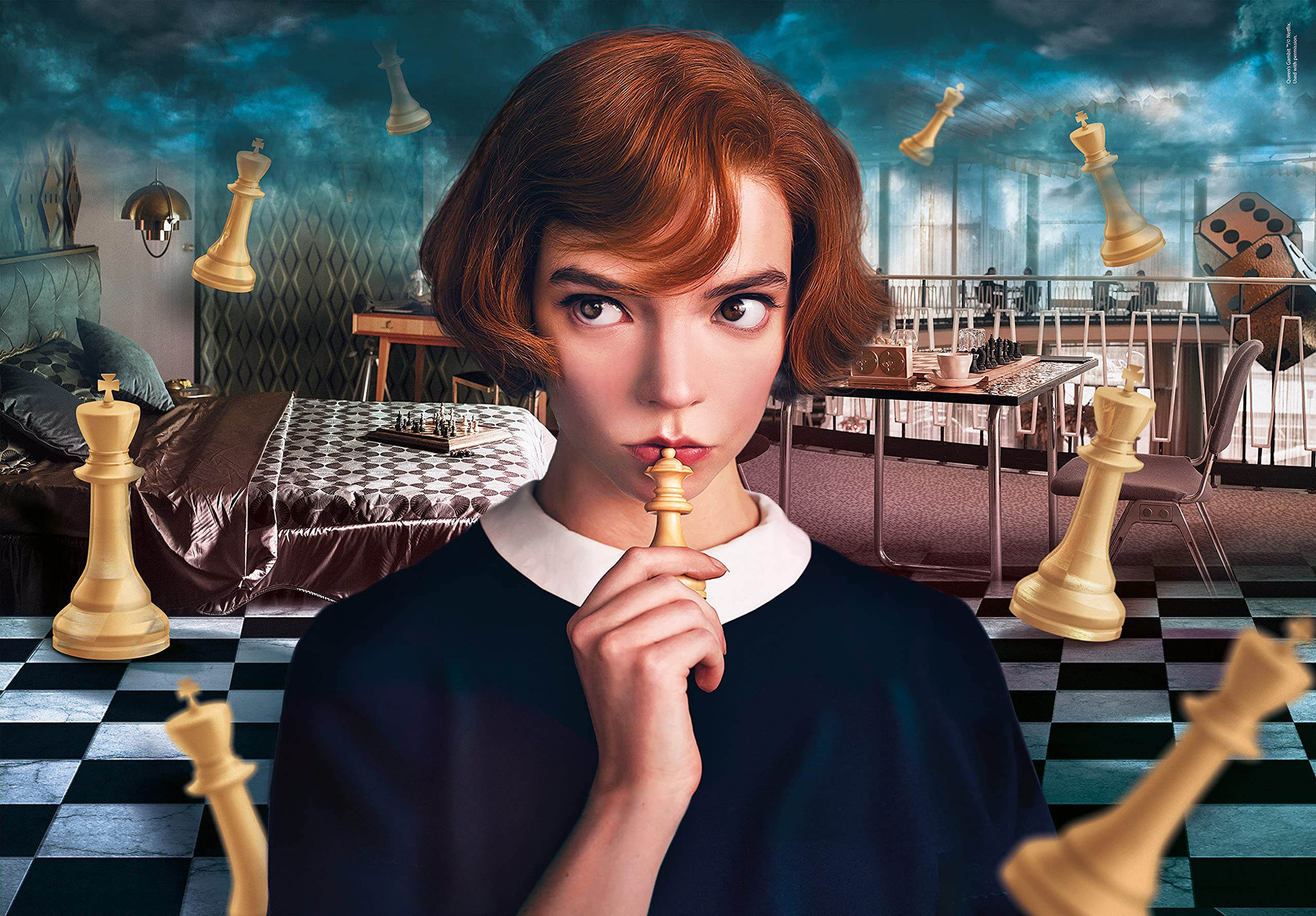 Clementoni - 39698 - Puzzle Queen'S Gambit - Jigsaw Puzzle 1000 Pieces, Jigsaw Puzzle for Adults Puzzle Netflix - Made In Italy - Image 2