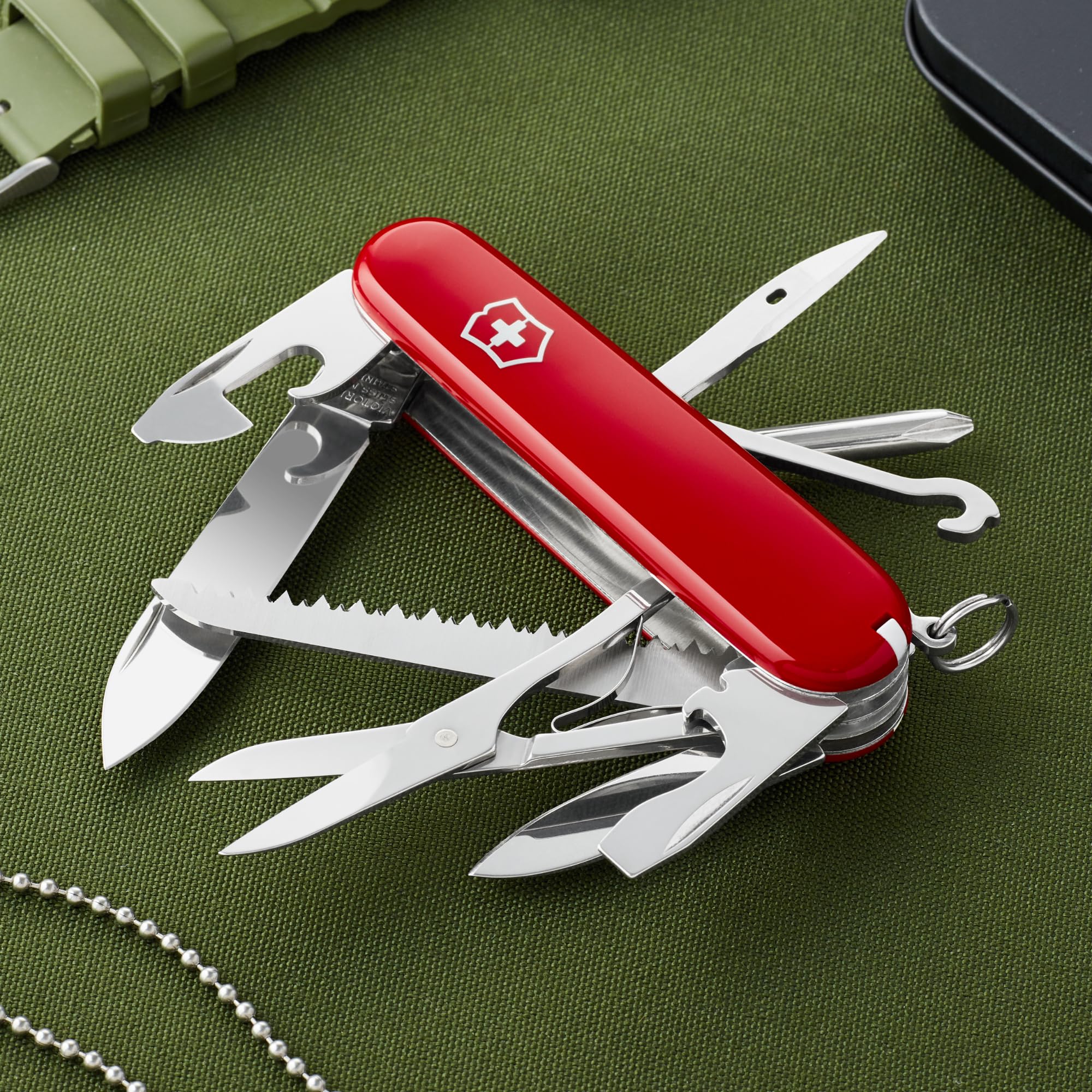 Victorinox Schweizer Taschenmesser, Fieldmaster, Swiss Army Knife, Multitool, 15 Funktionen, Klinge, Dosenöffner, Schraubendreher