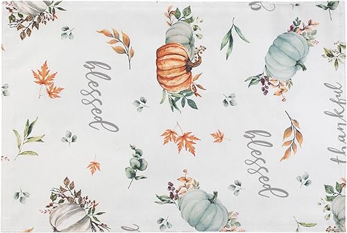 Miniatura 3 de Avanti Linens - Manteles individuales, decoración del hogar inspirada en otoño, juego de 4 (colección Grateful Patch)